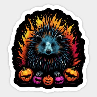 Porcupine Halloween Sticker